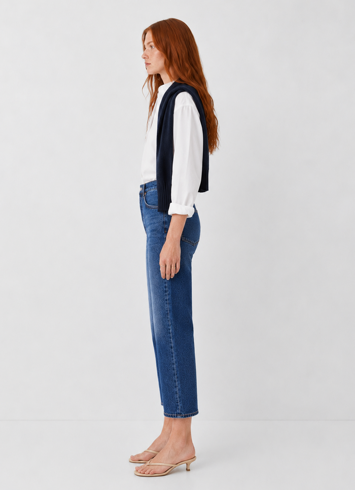 Pistola Cassie Crop Super High Rise Straight Jeans - Fairview