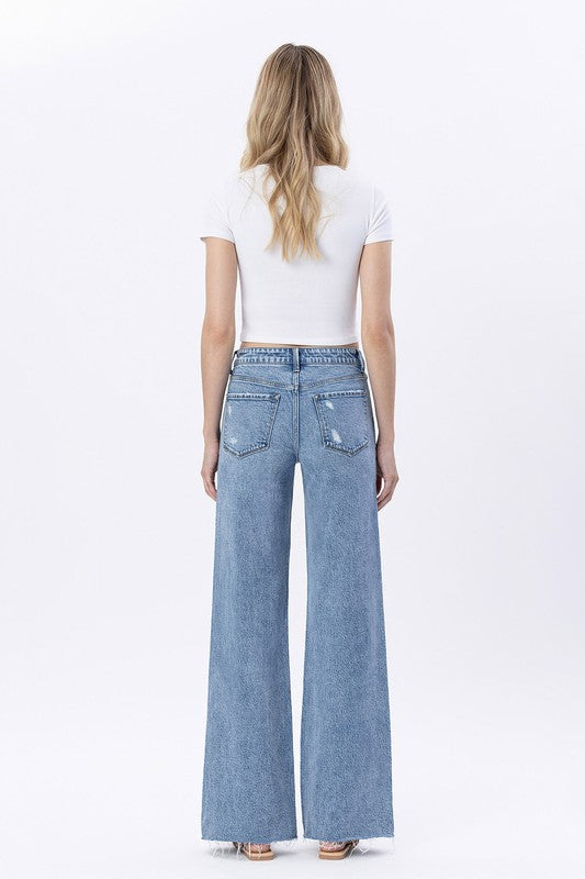 Flying Monkey Jeans Lexie High Rise Full Length Wide Leg