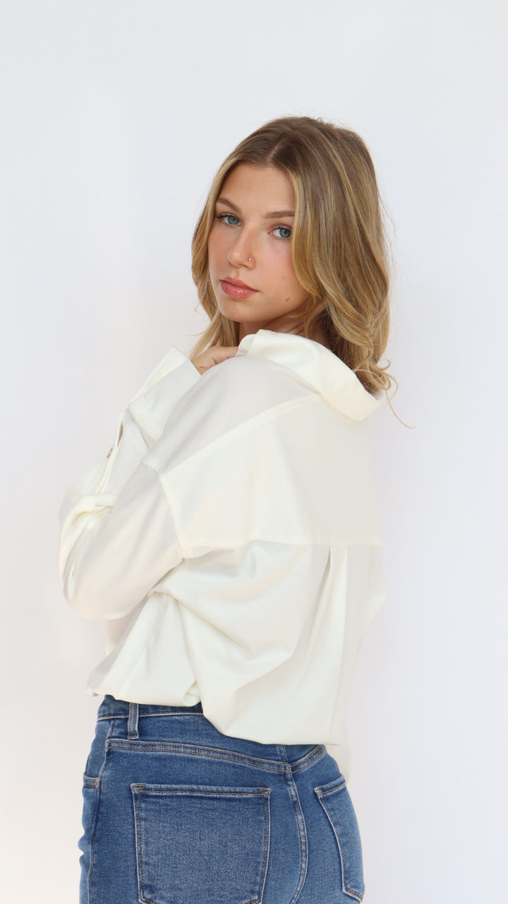 Basic Collar Button Down Shirt