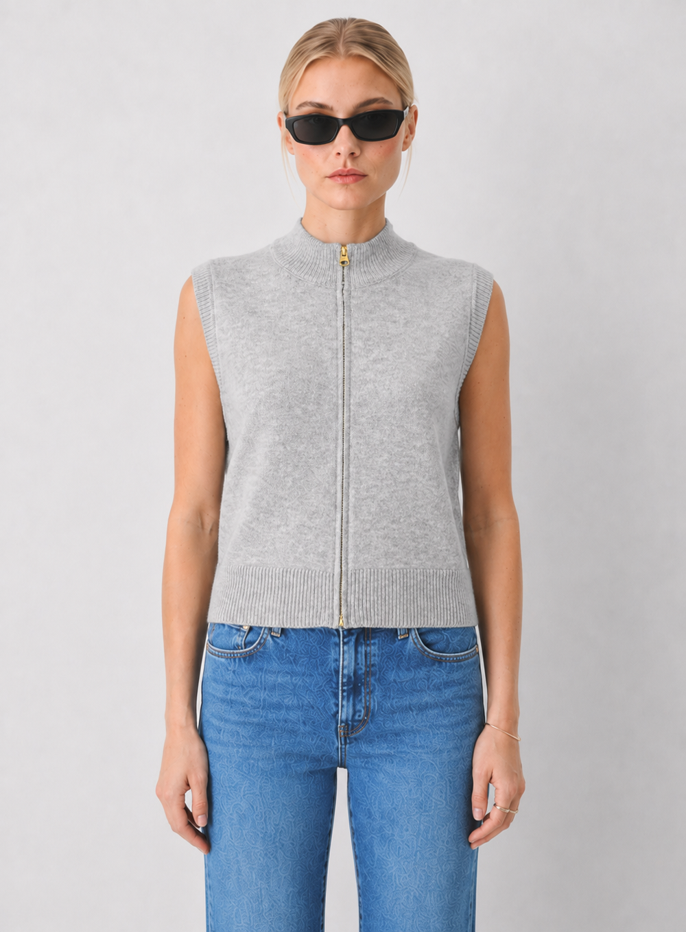 Sleeveless Zip Vest