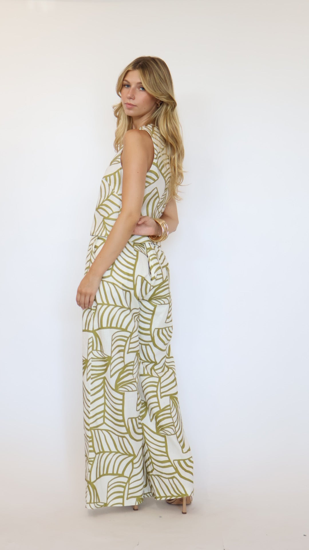 Karine Print Wide Leg Pants