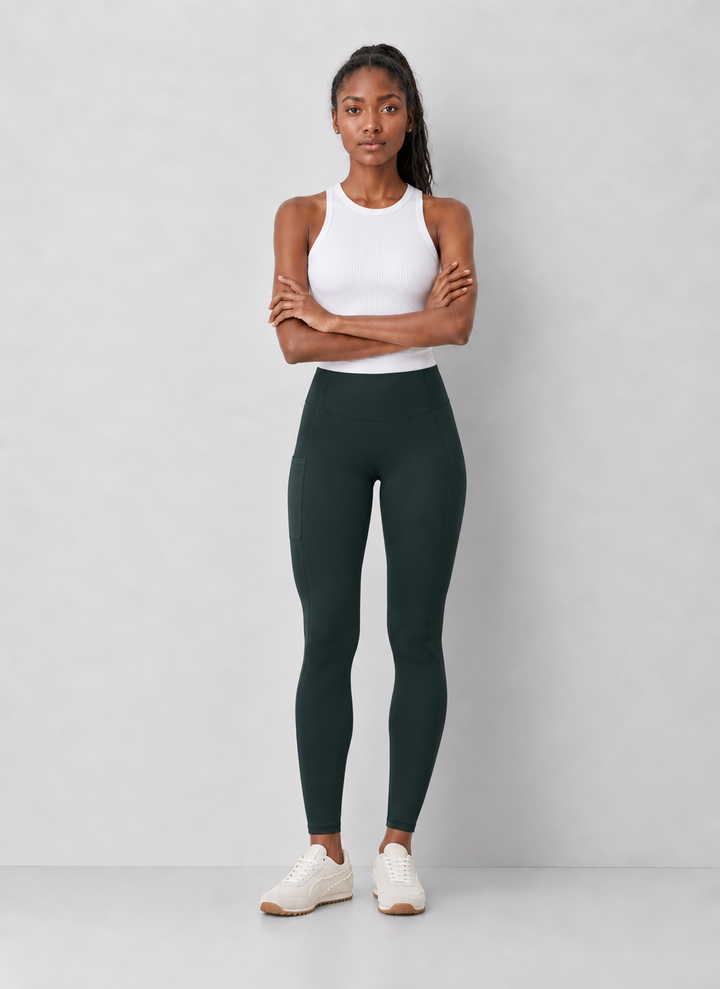 Beyond Yoga Pacer Fleece-backed Pocket Legging