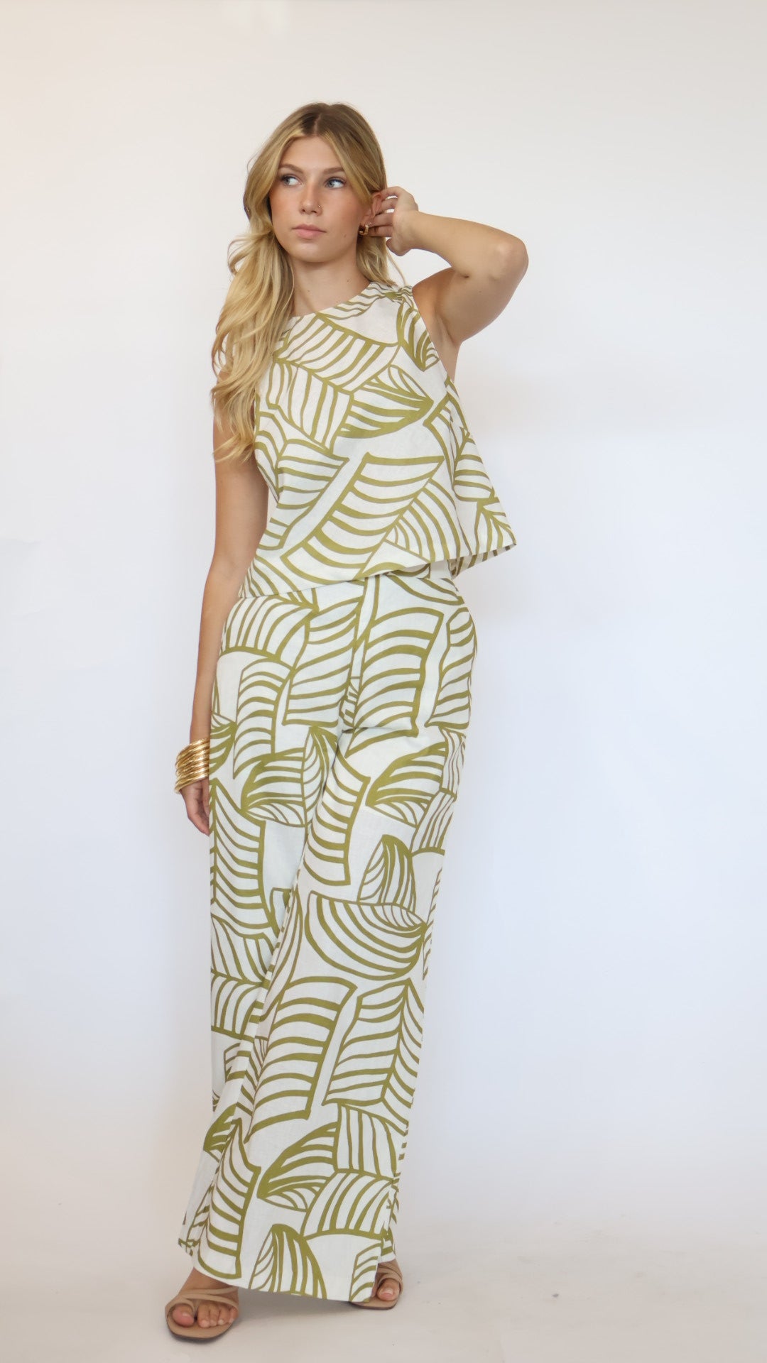 Karine Print Wide Leg Pants