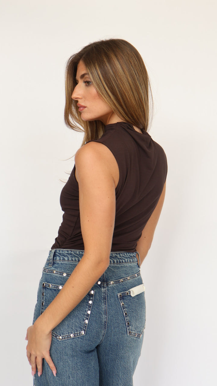 Habitual Sleeveless Gathered Top