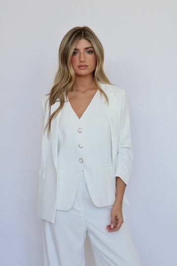 Amy Ruched Sleeve Blazer
