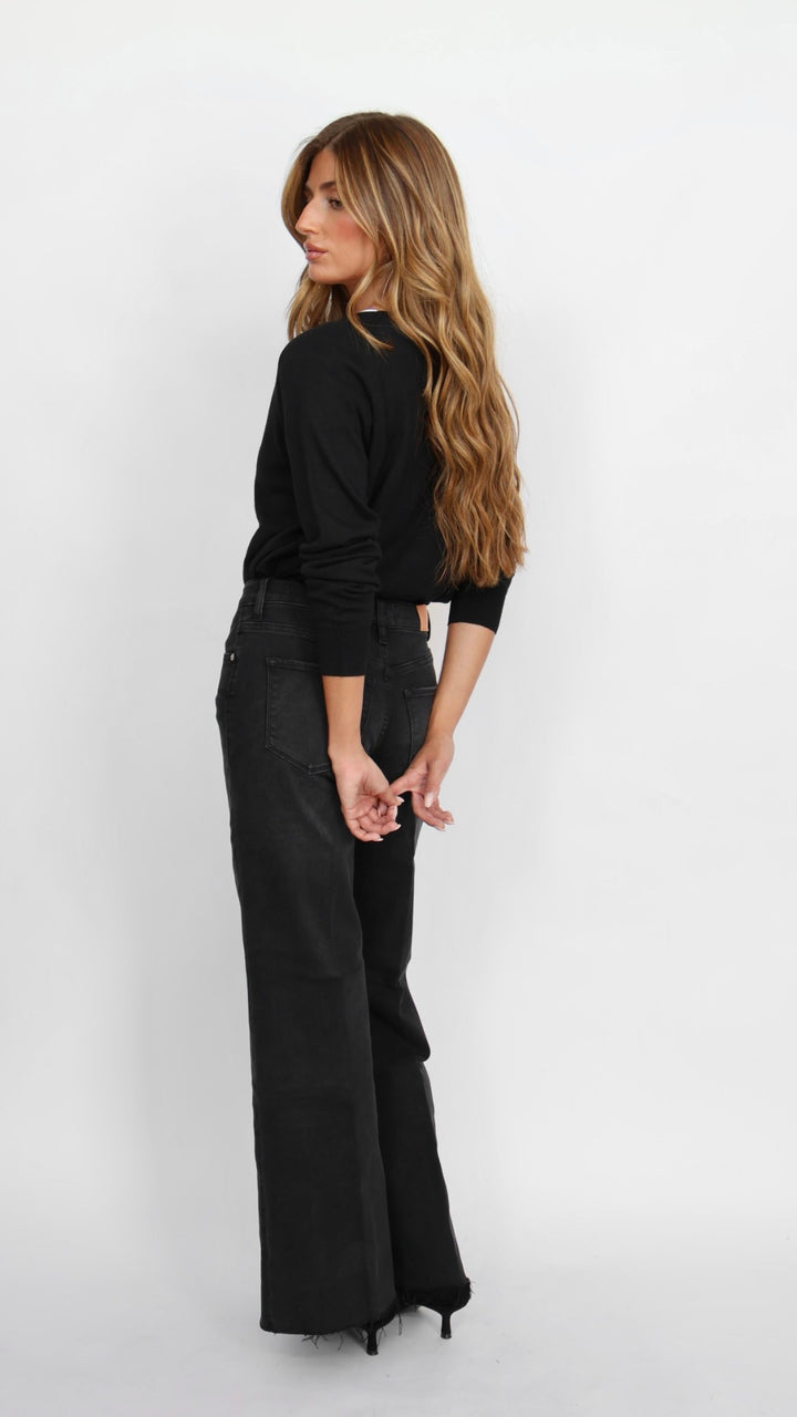 Dear John Denim Mid Rise Flare Leg Jeans Mica Jet Set