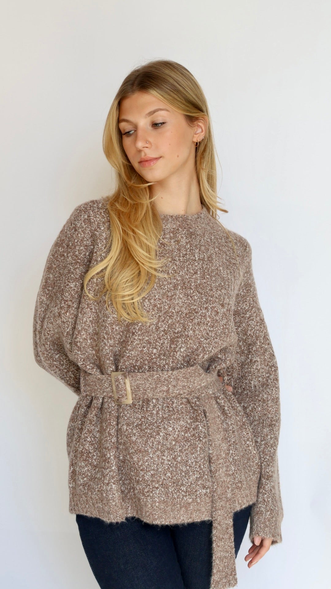 Carolina Belted Tunic Sweater