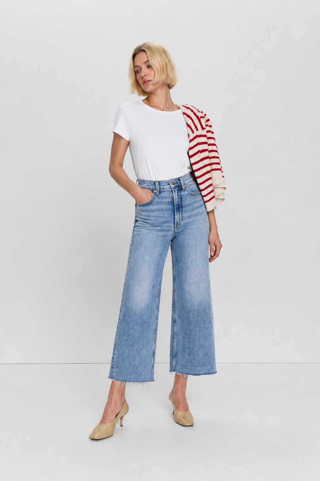 Pistola Lana High Rise Crop Ultra Wide Leg - Bistro