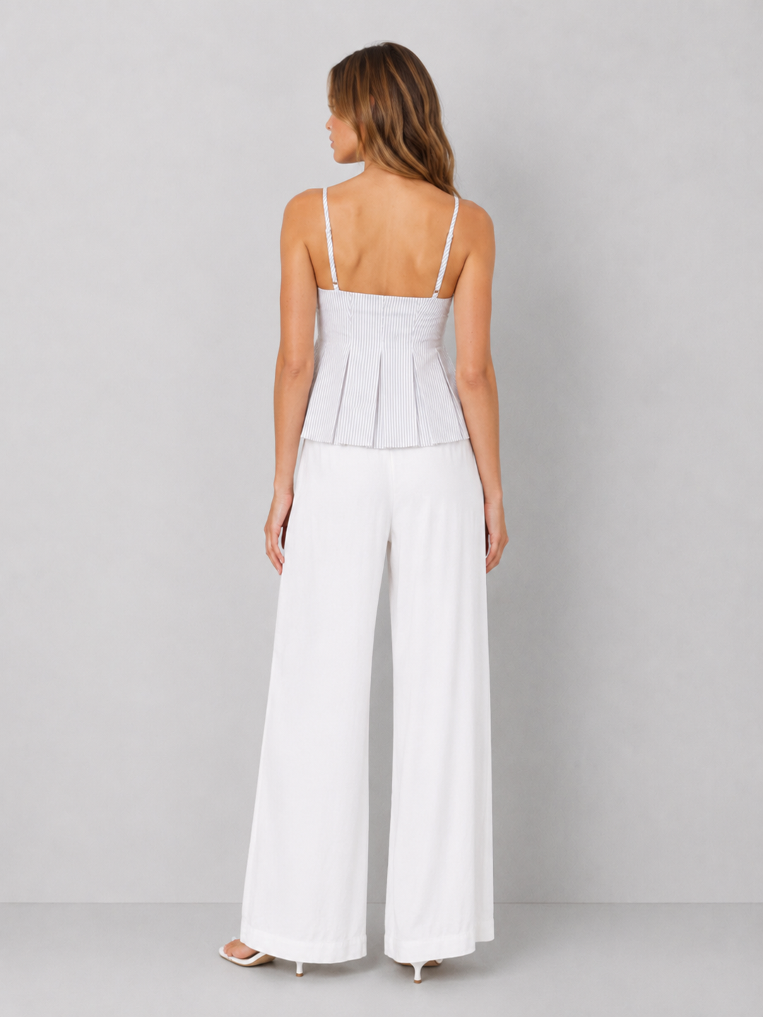 Corvo Stripe Peplum Dress Top - FINAL SALE