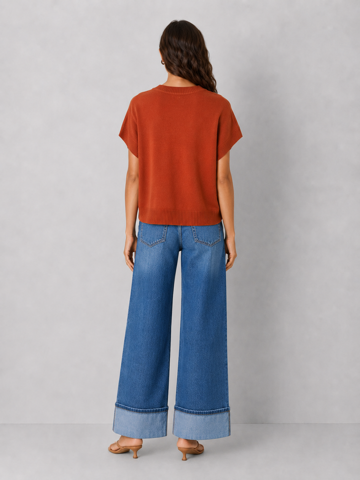 Dropped Shoulder Sweater Top