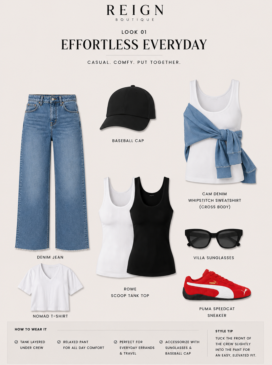 Click through the 15 style board outfit options