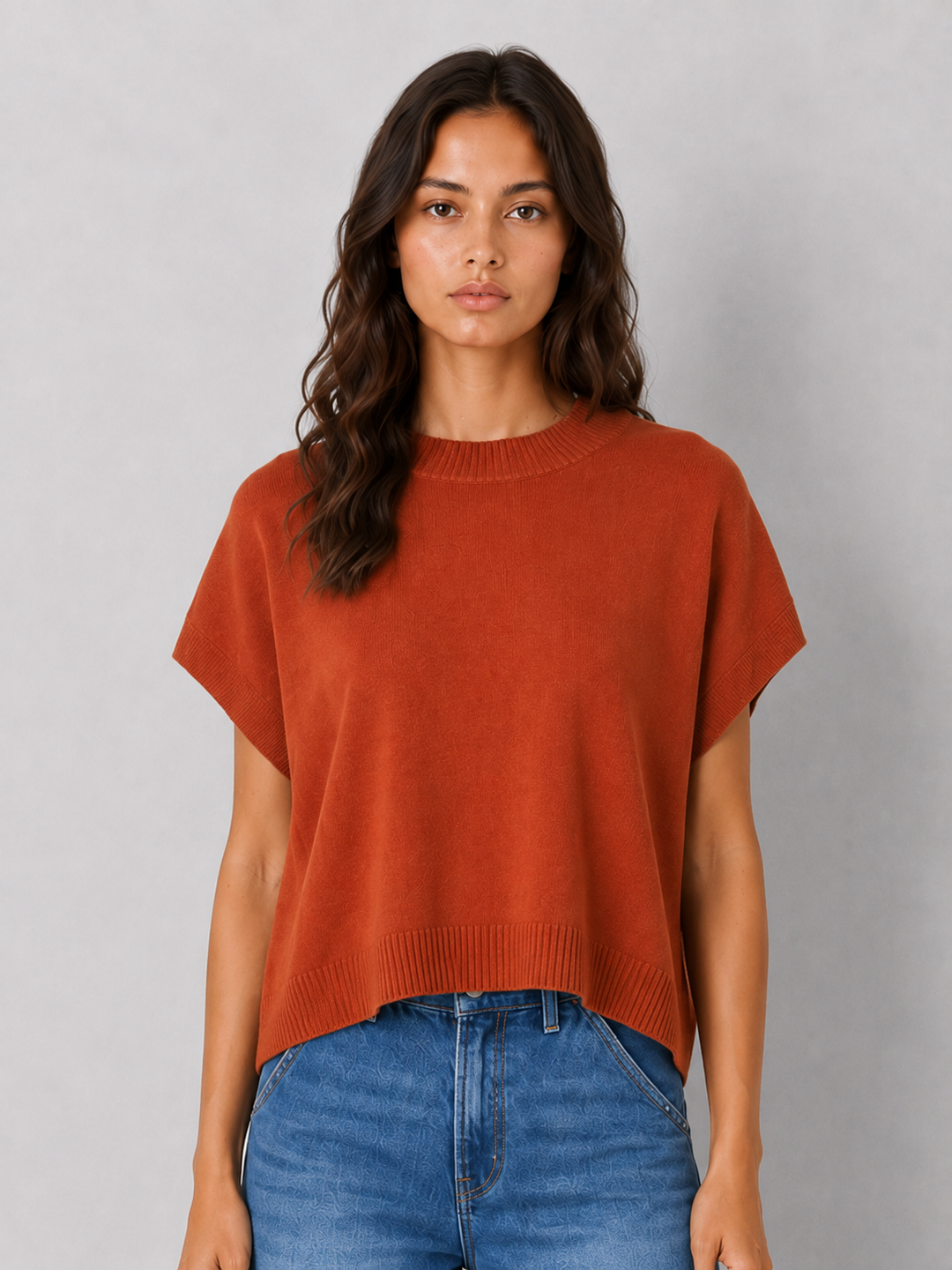 Dropped Shoulder Sweater Top