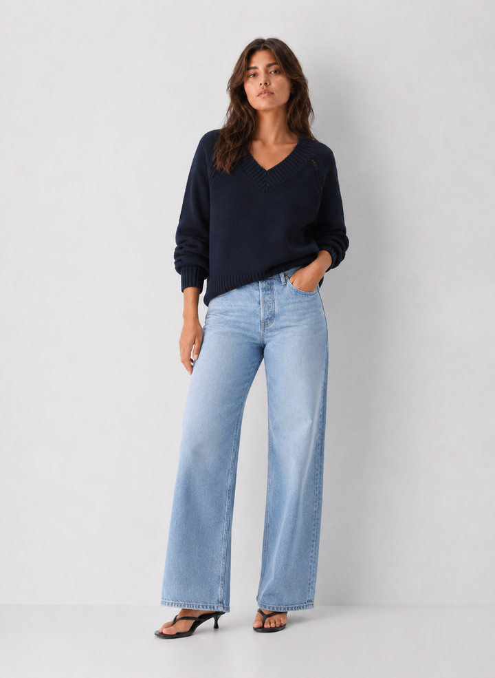 Z Supply Cotton Stratton V-Neck Sweater