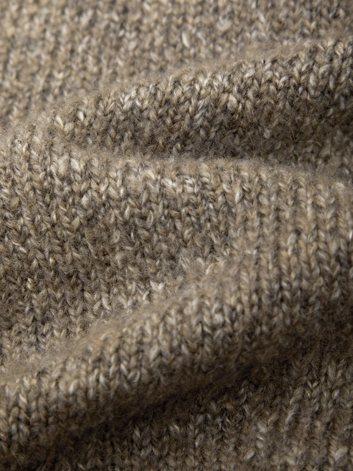 525 Boxy Snap Front Henley Sweater
