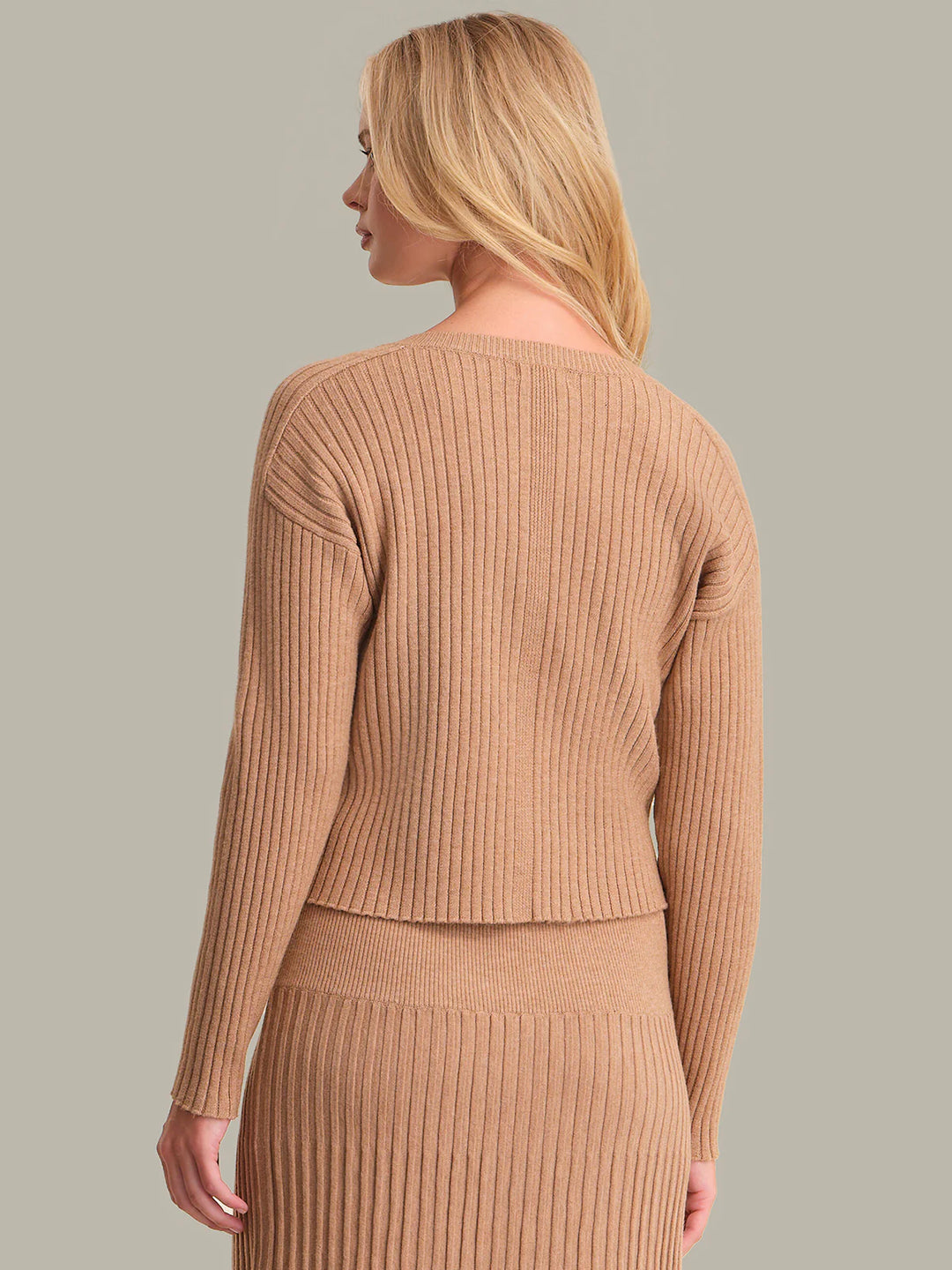 525 America Lorelai Cropped Rib Cardigan