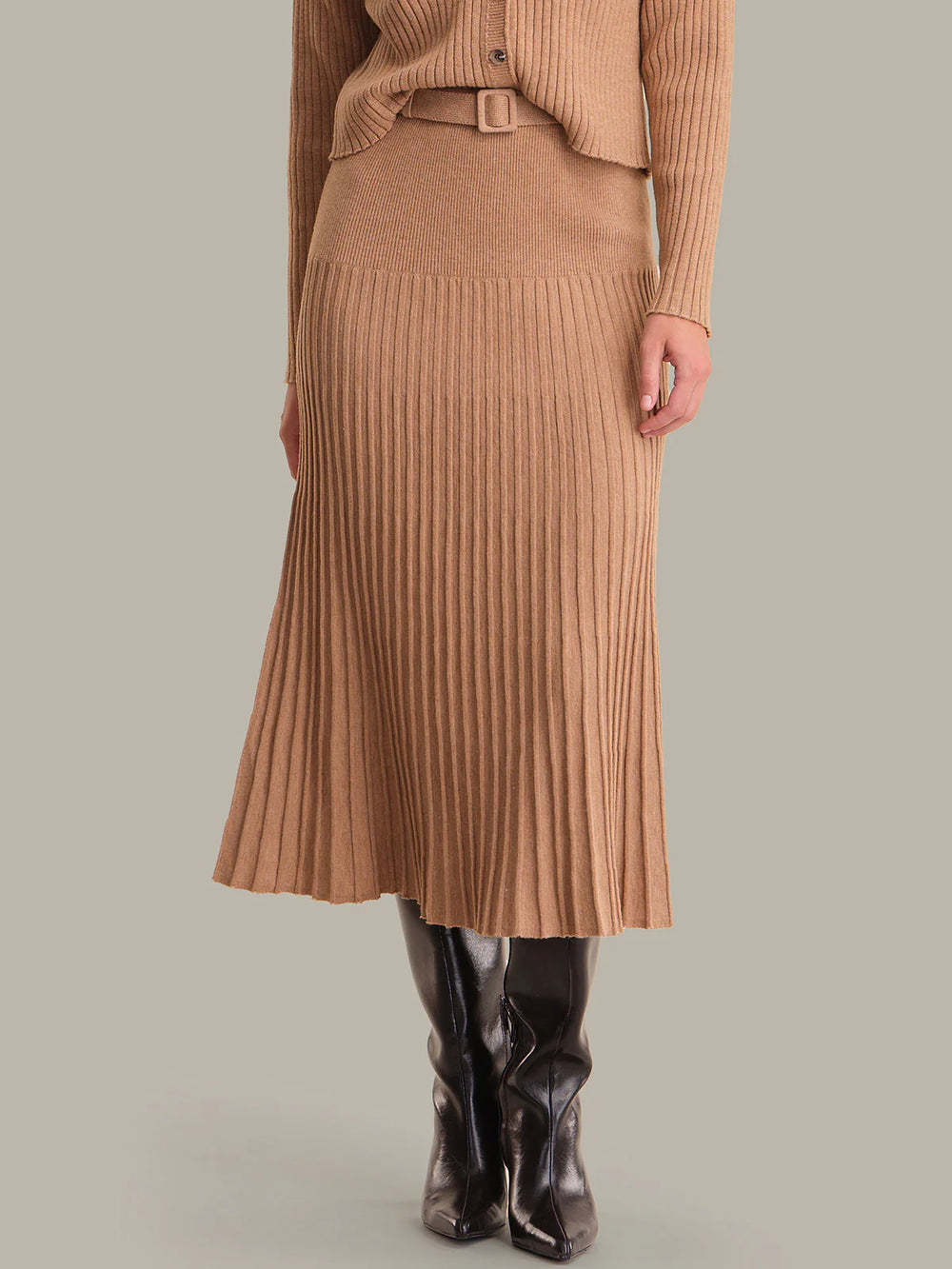 525 America Rory Pleated Midi Skirt