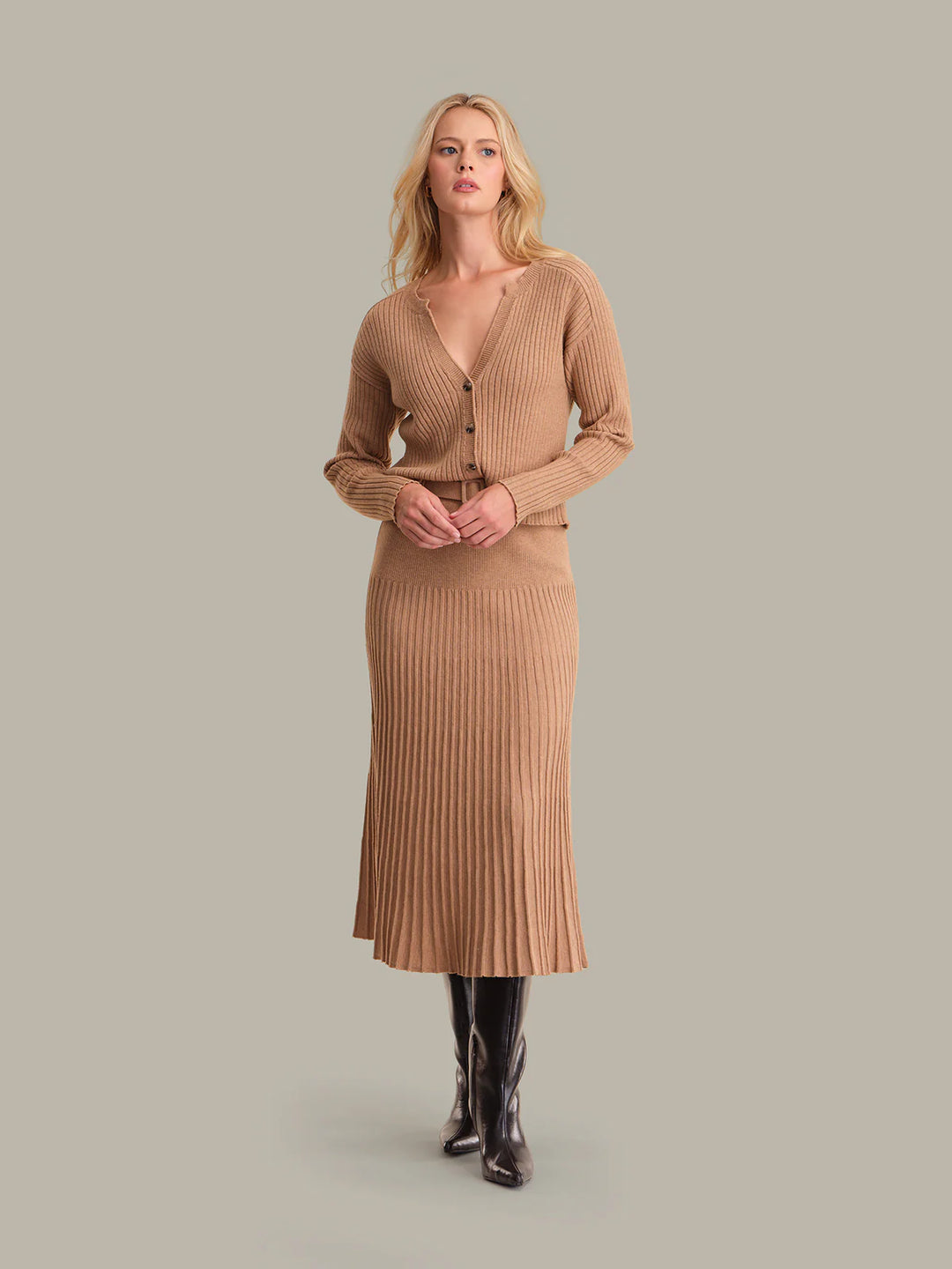 525 America Rory Pleated Midi Skirt