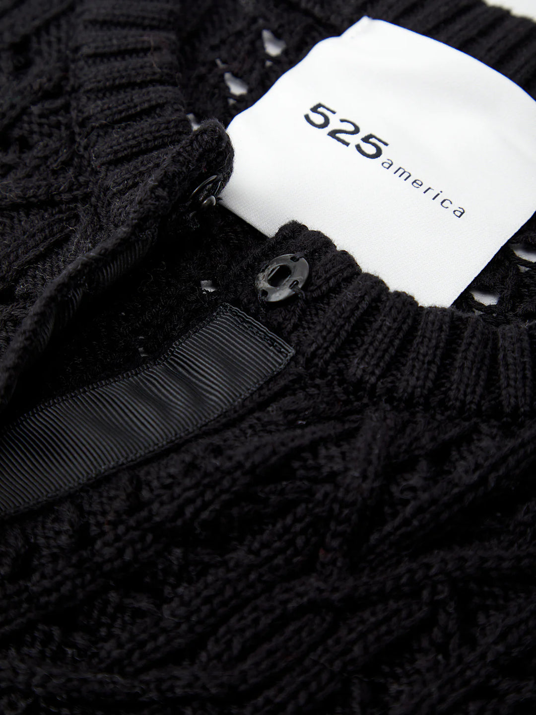 525 America Colby Cotton Cropped Cable Knit Cardigan