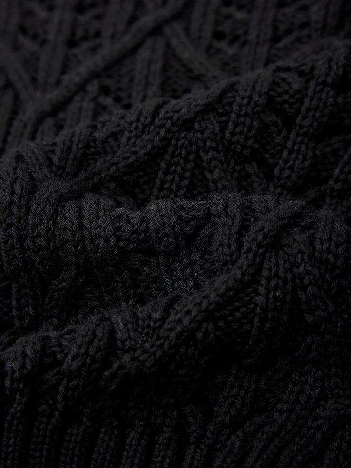 525 America Colby Cotton Cropped Cable Knit Cardigan