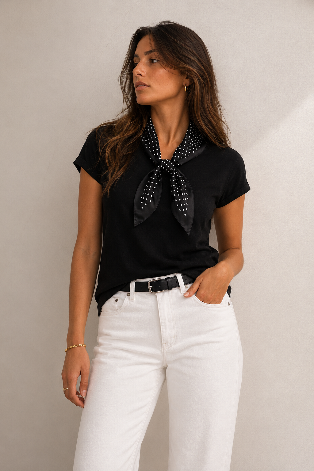 Silky Polka Dot Scarf