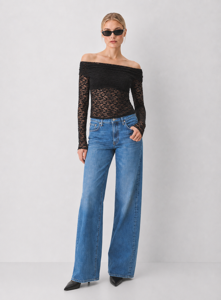 Off-shoulder Lace Top
