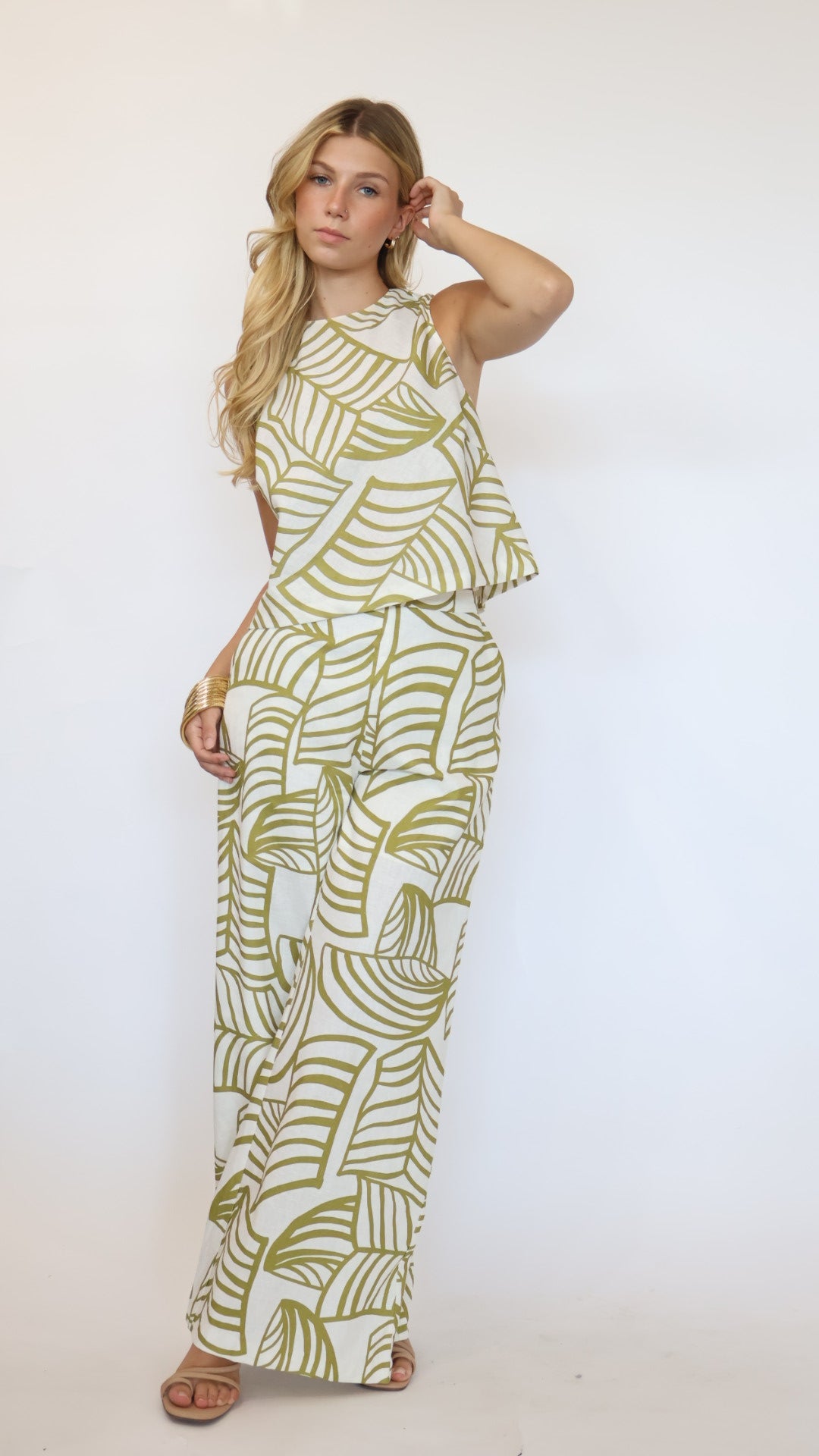 Karine Print Wide Leg Pants