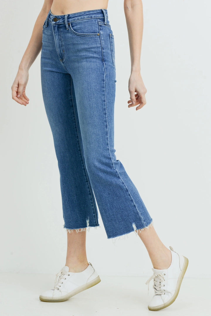 Essential High Rise Crop Flare Jean
