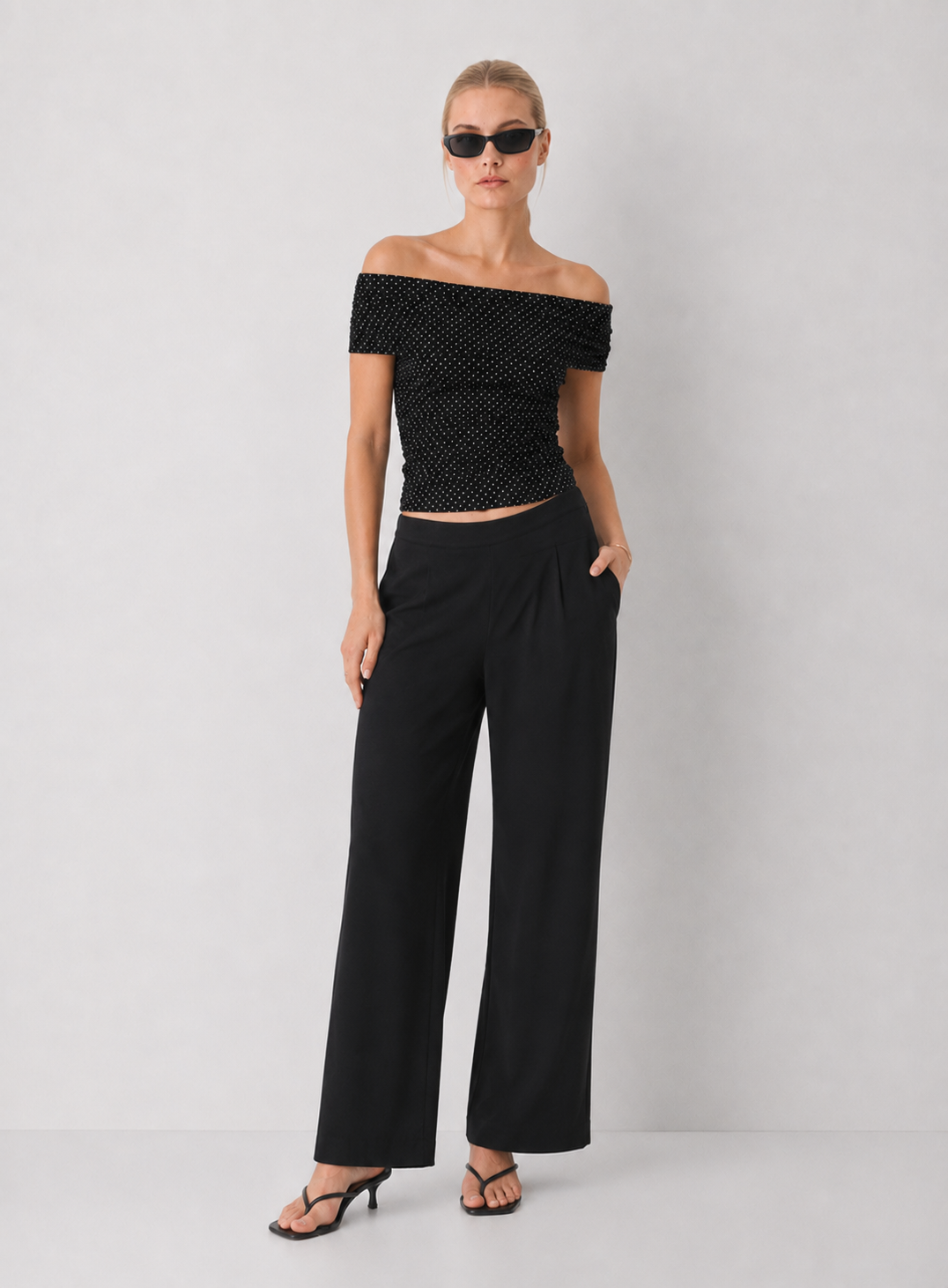 Polka Dot Mesh Top - FINAL SALE