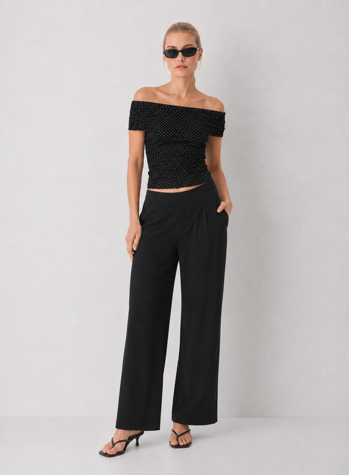 Polka Dot Mesh Top - FINAL SALE