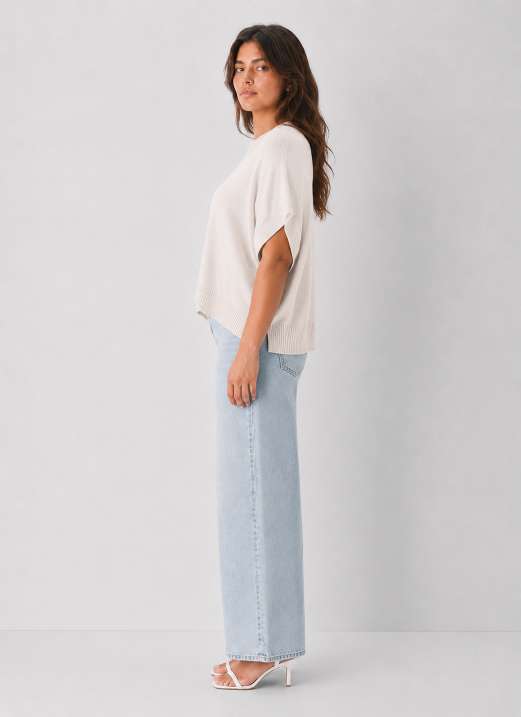 Dropped Shoulder Sweater Top