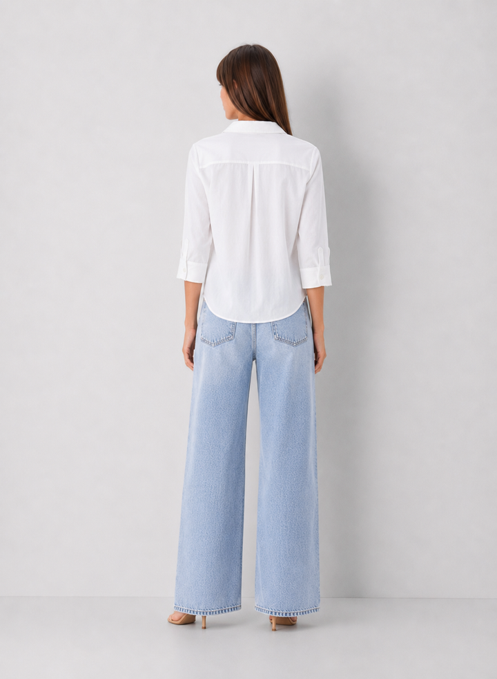 3/4 Sleeve Button Down Shirt