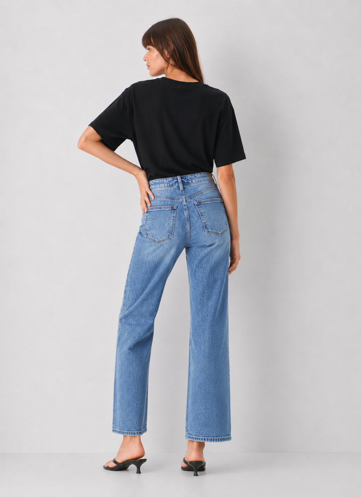 Just Black Denim 90's Stretch Straight Leg Jeans