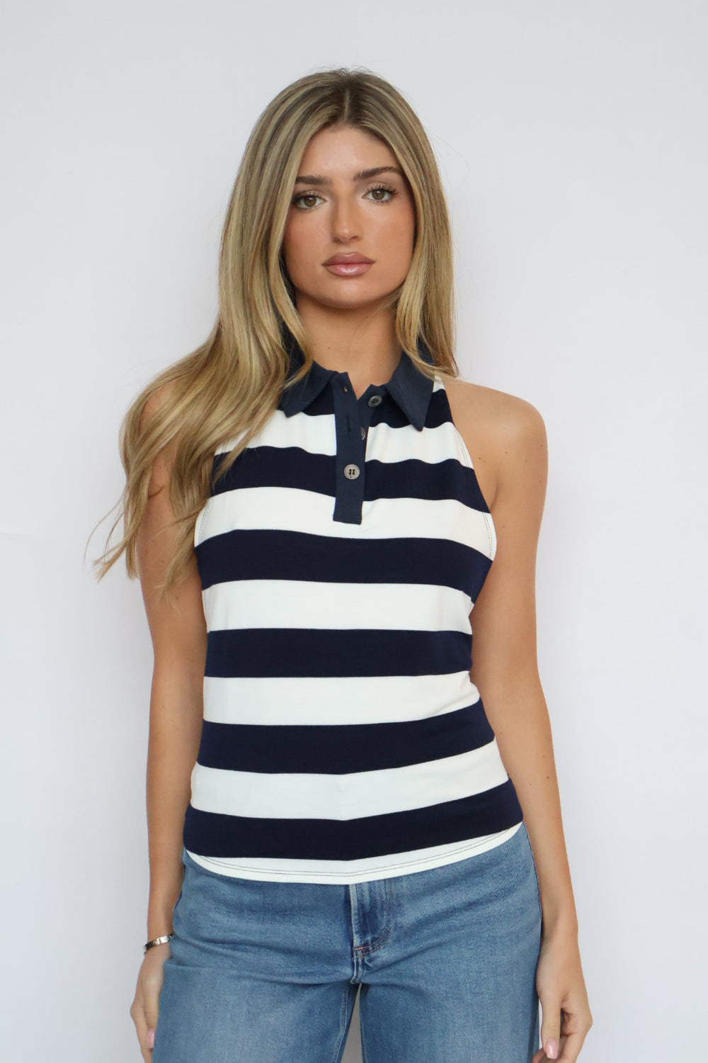 Open Back Halter Top