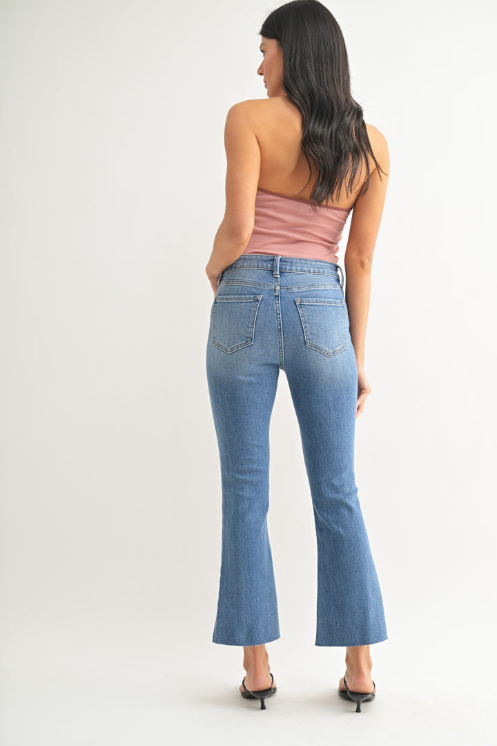 Lexie Petite Crop Flare Super Stretch Jeans