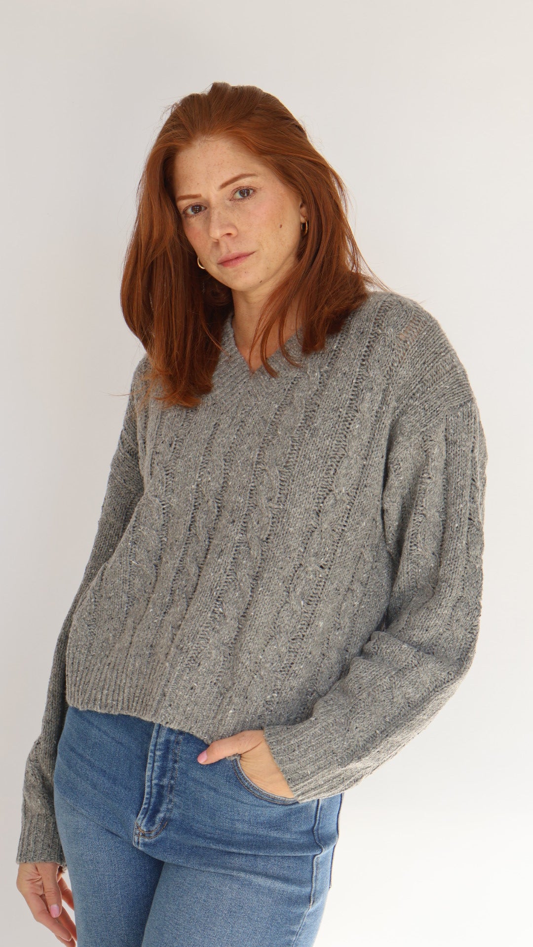 Pierre Chunky Grey Sweater