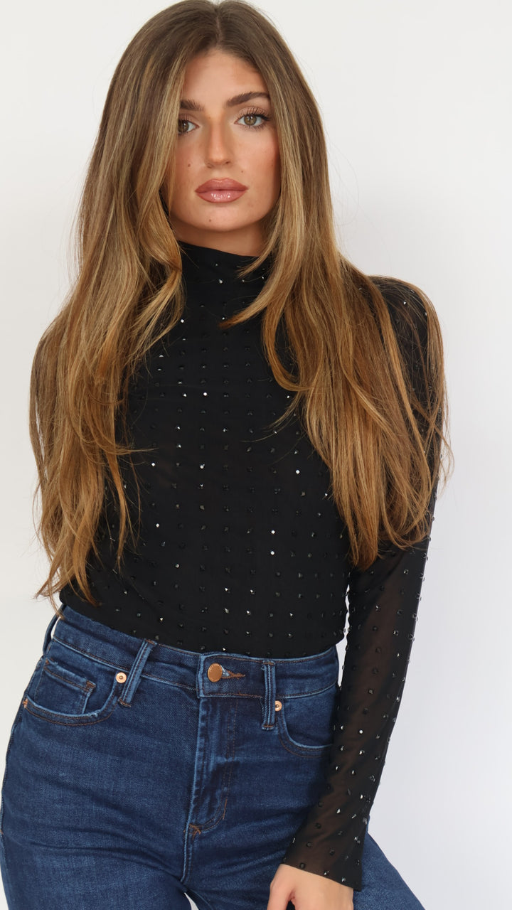 Steve Madden Melvina Sudden Mock Neck Top