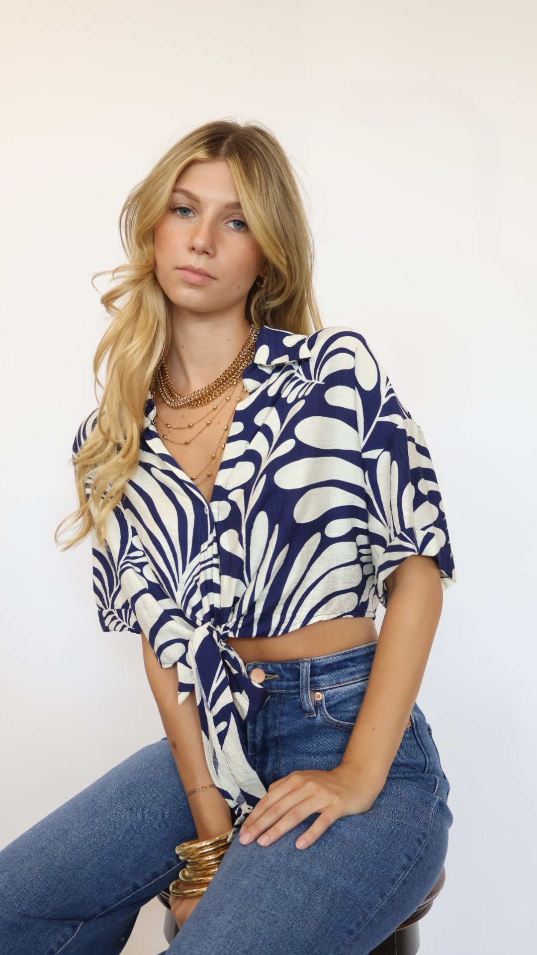 Emily Cropped Tie Top