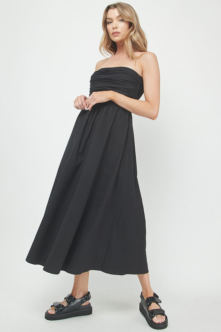 Strapless Black Maxi Dress