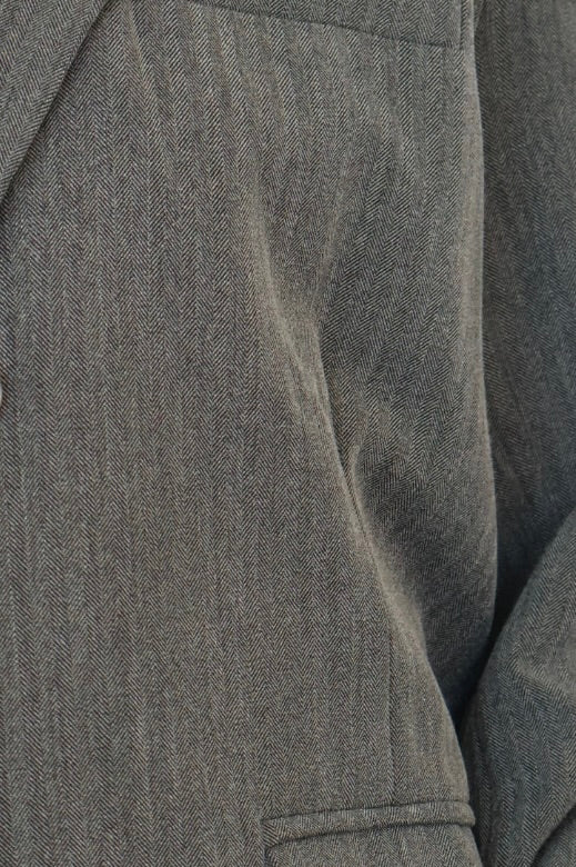 Oversized Button Front Blazer with Front Pockets