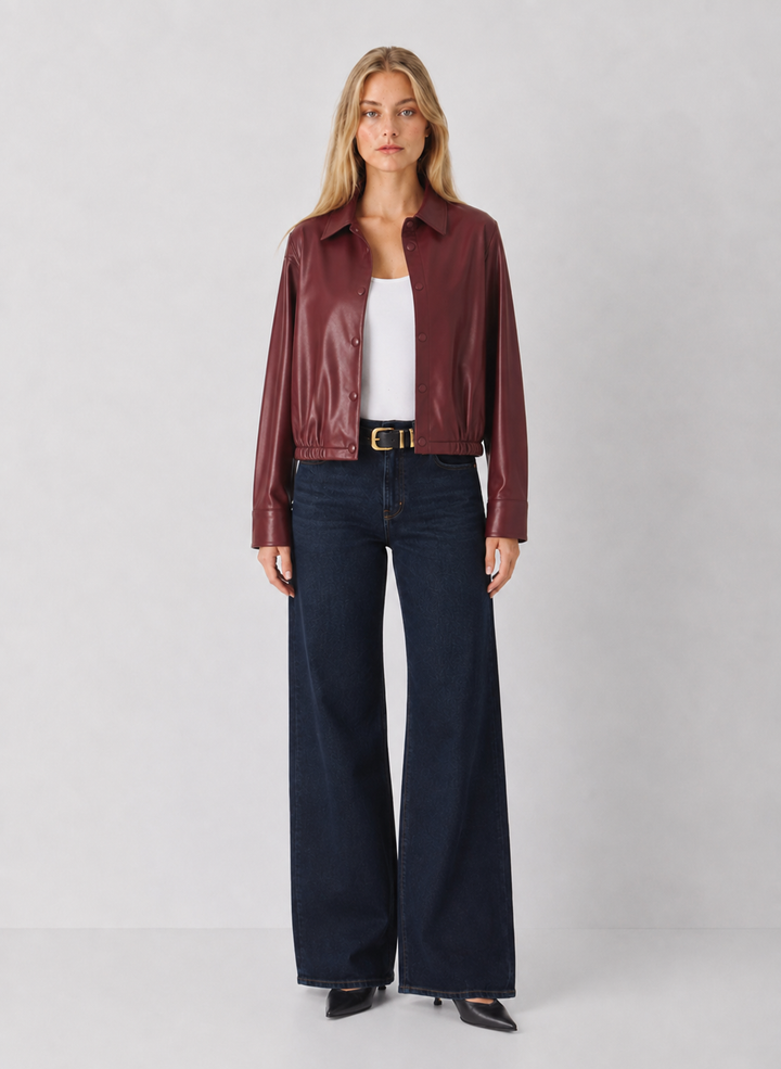 Preorder Vegan Leather Bomber Jacket