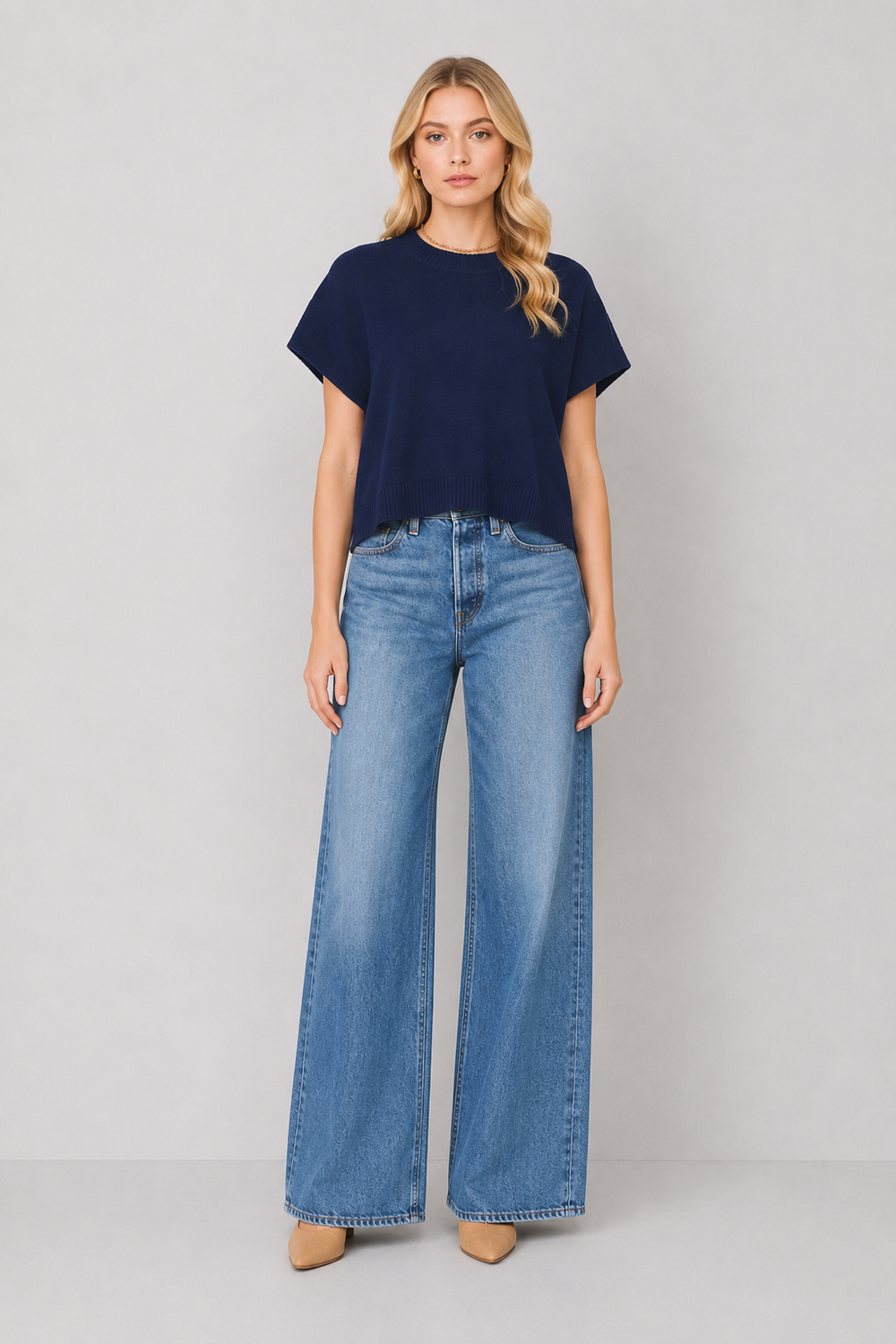 Dropped Shoulder Sweater Top
