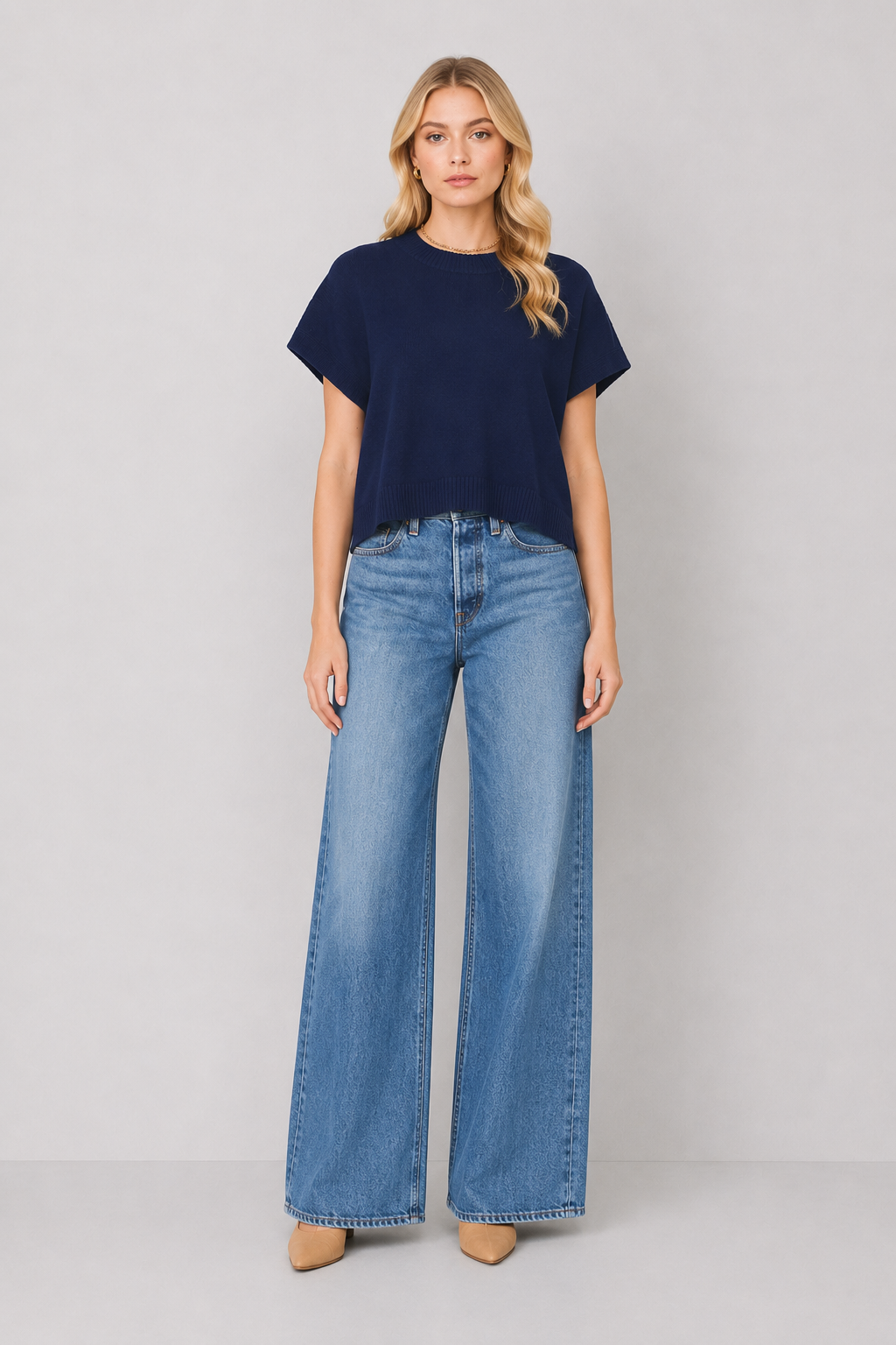 Dropped Shoulder Sweater Top