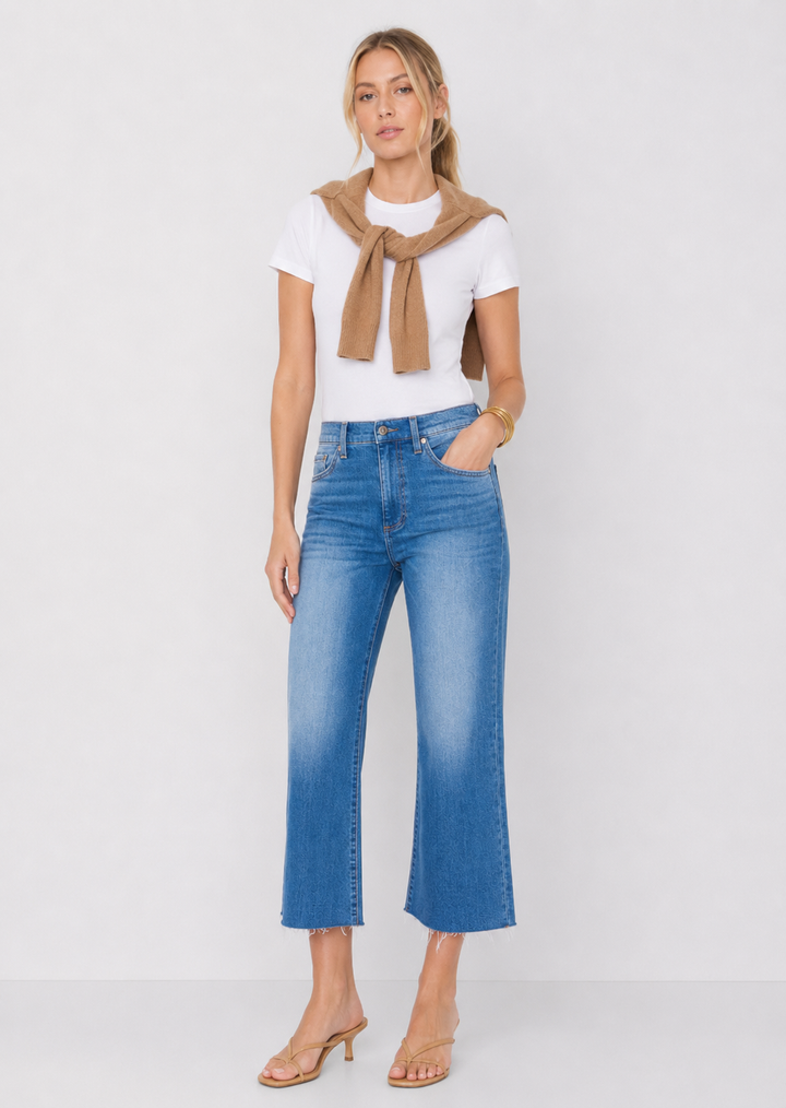 Pistola Lennon High Rise Crop Boot Jeans - AMI