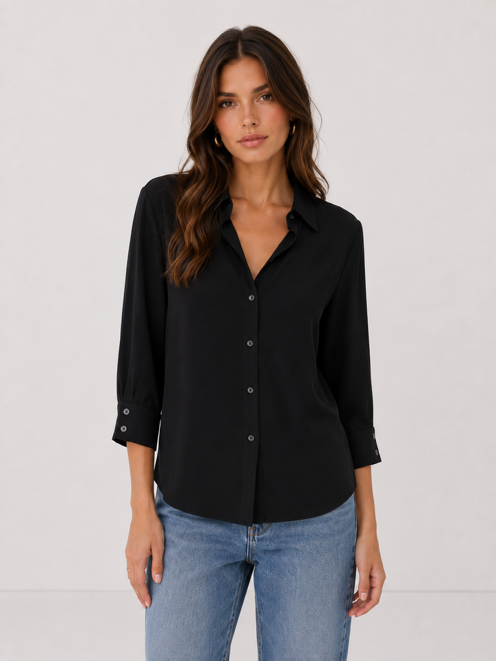 3/4 Sleeve Button Down Shirt