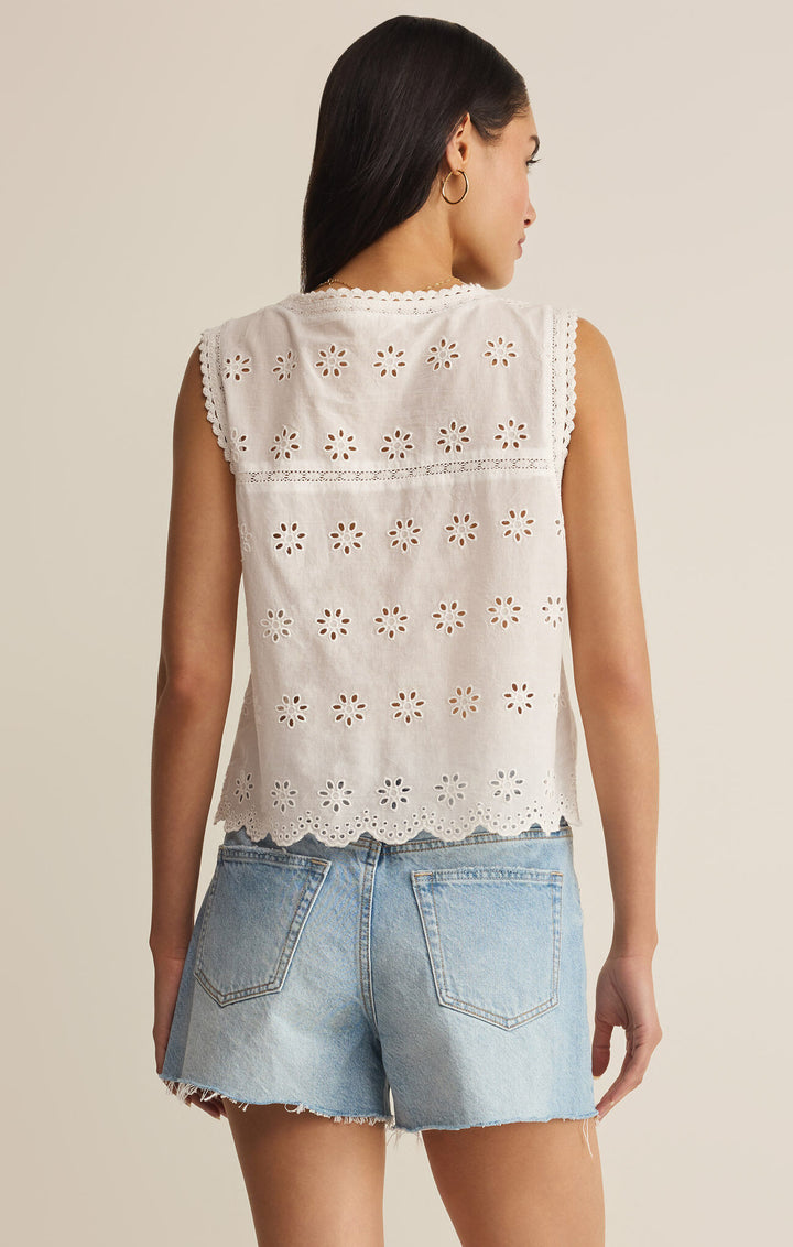Pre- Order Z Supply Darcy Top - Eyelet Cotton Top