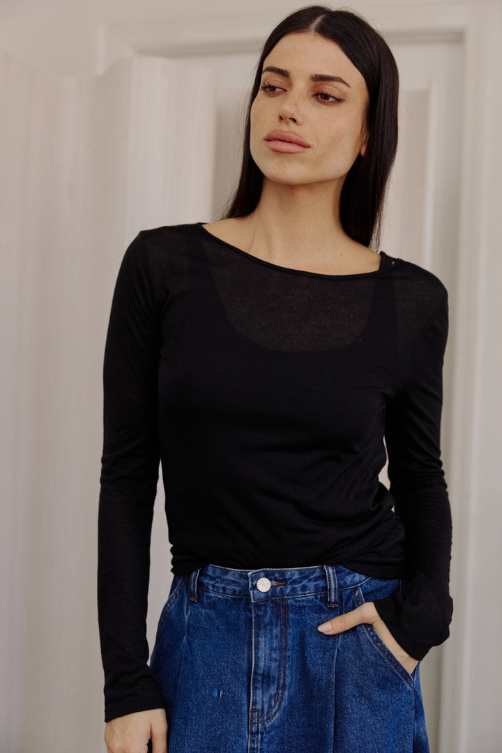 Double Layered Light Knit Top