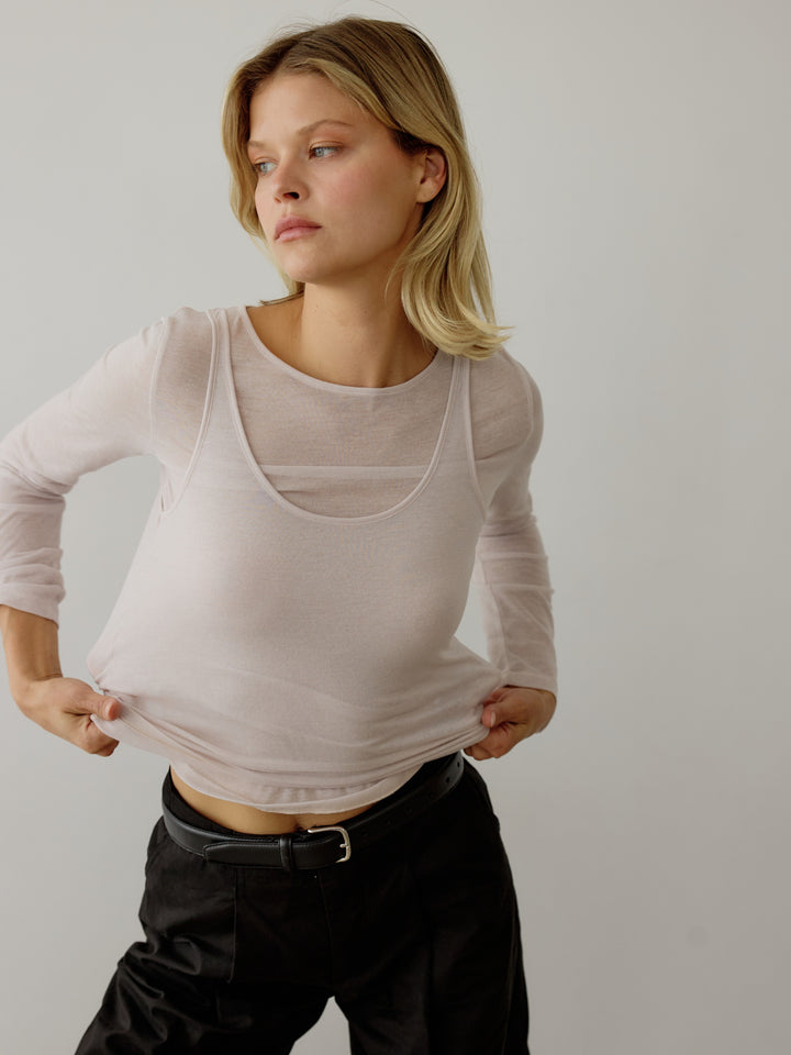 Double Layered Light Knit Top