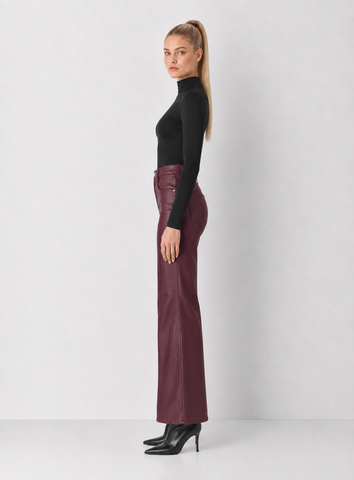 Dear John Fiona Leather Wide Leg Pants - Fig