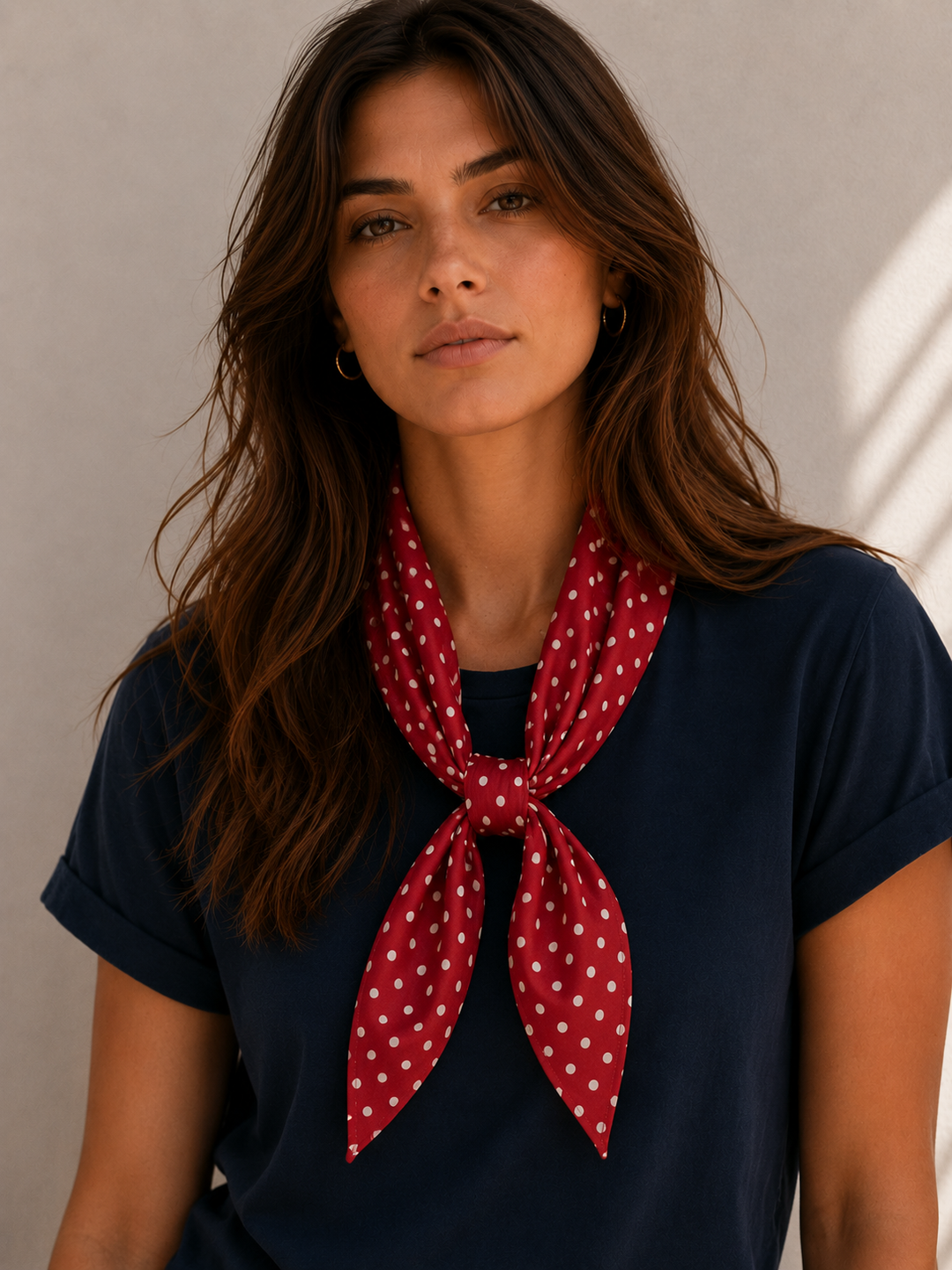Silky Polka Dot Scarf