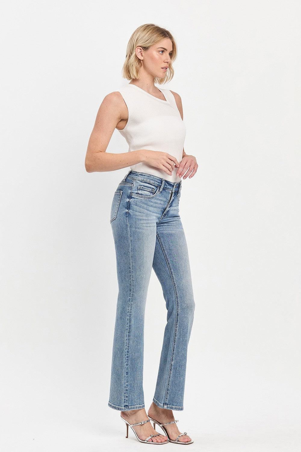 Charli Mid Rise Ultra Stretch Bootcut Jeans